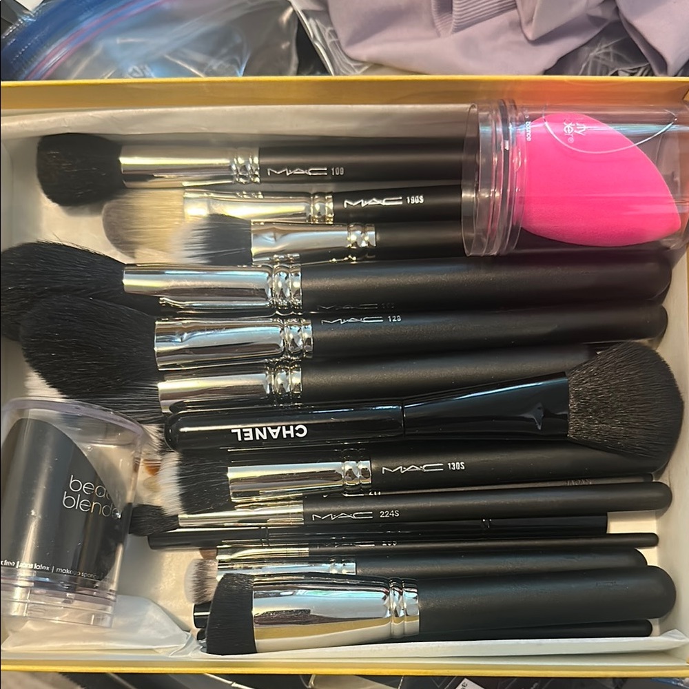 CHANEL and MAC Misc Makeup Brushes & Tools Set